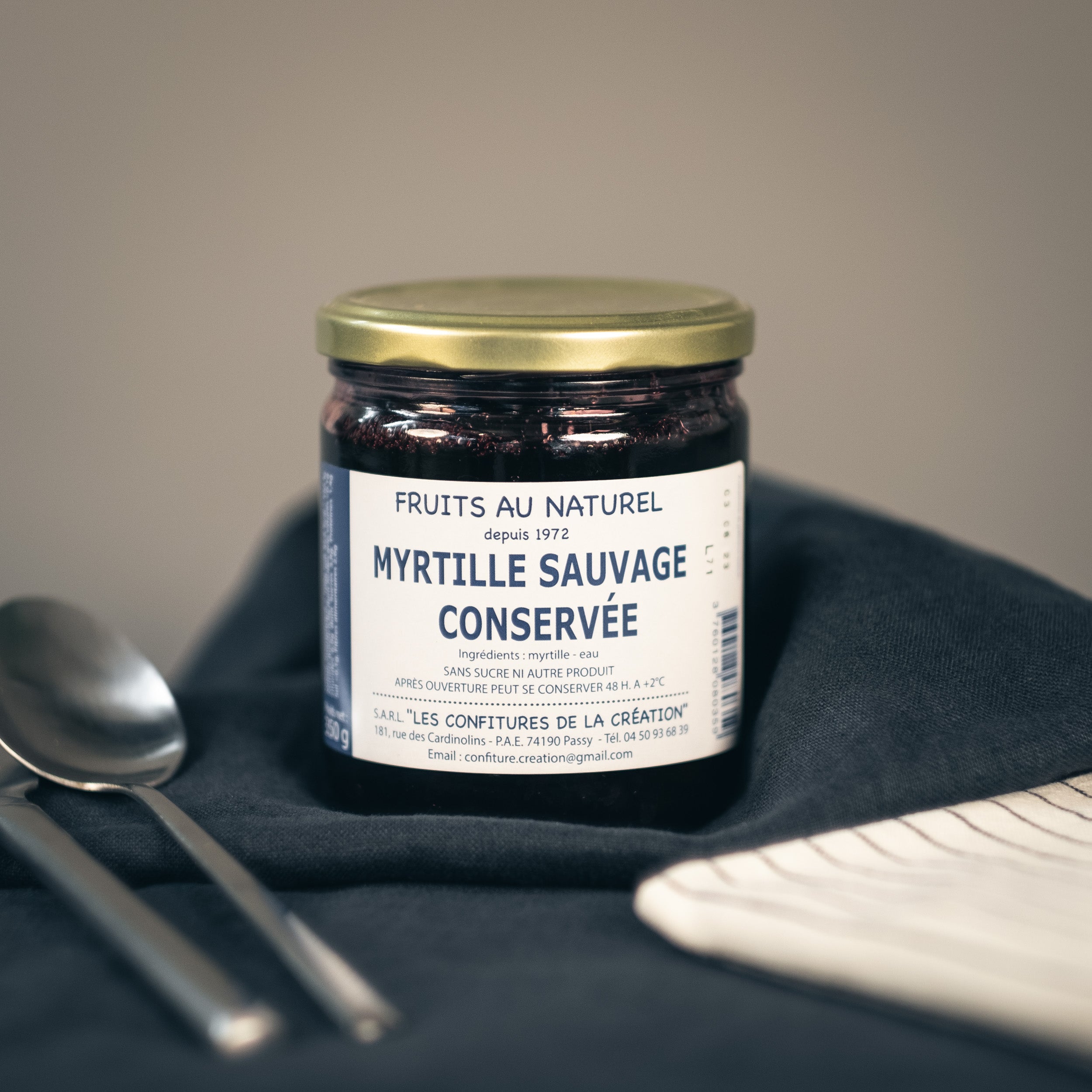 Confiture Myrtille sauvage conservée